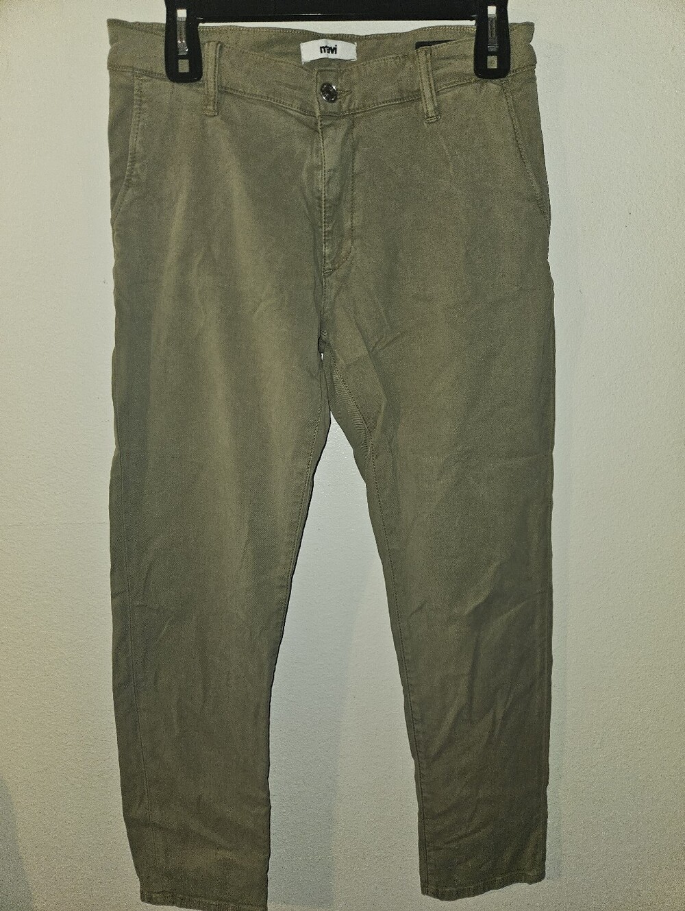 Mavi Womans High Rise Slim Chino Green Pants Size 28/28